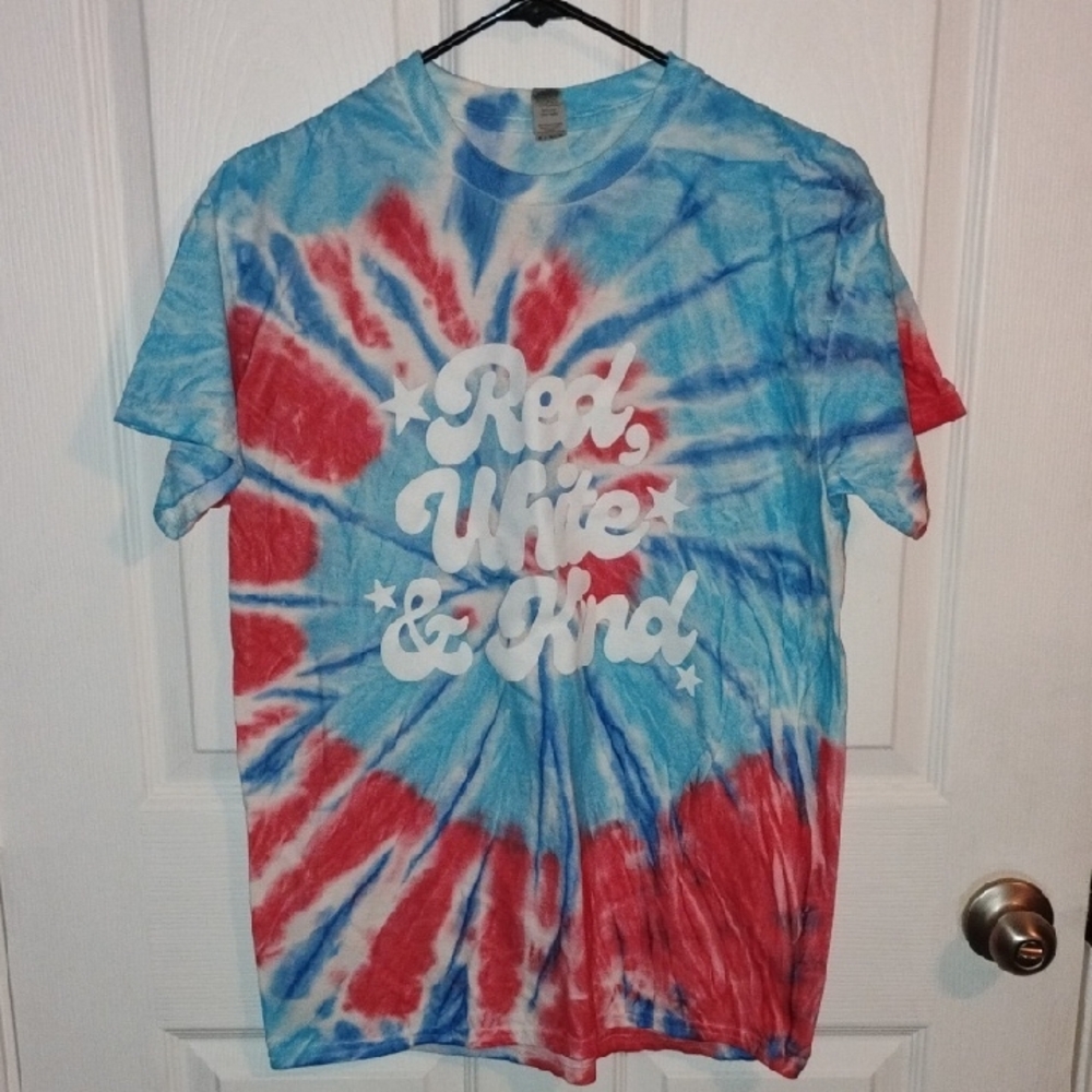"Red, White, and Kind" Tie-Dye Tee
